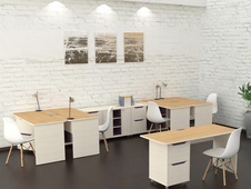 Мебель для рабочего места в Казани: офисные столы, стулья, шкафы для персонала